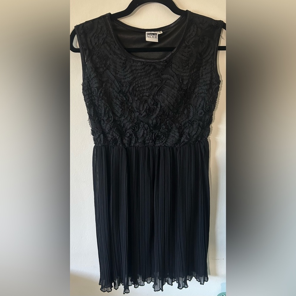 Blanc Noir Black Lace Mini Dress